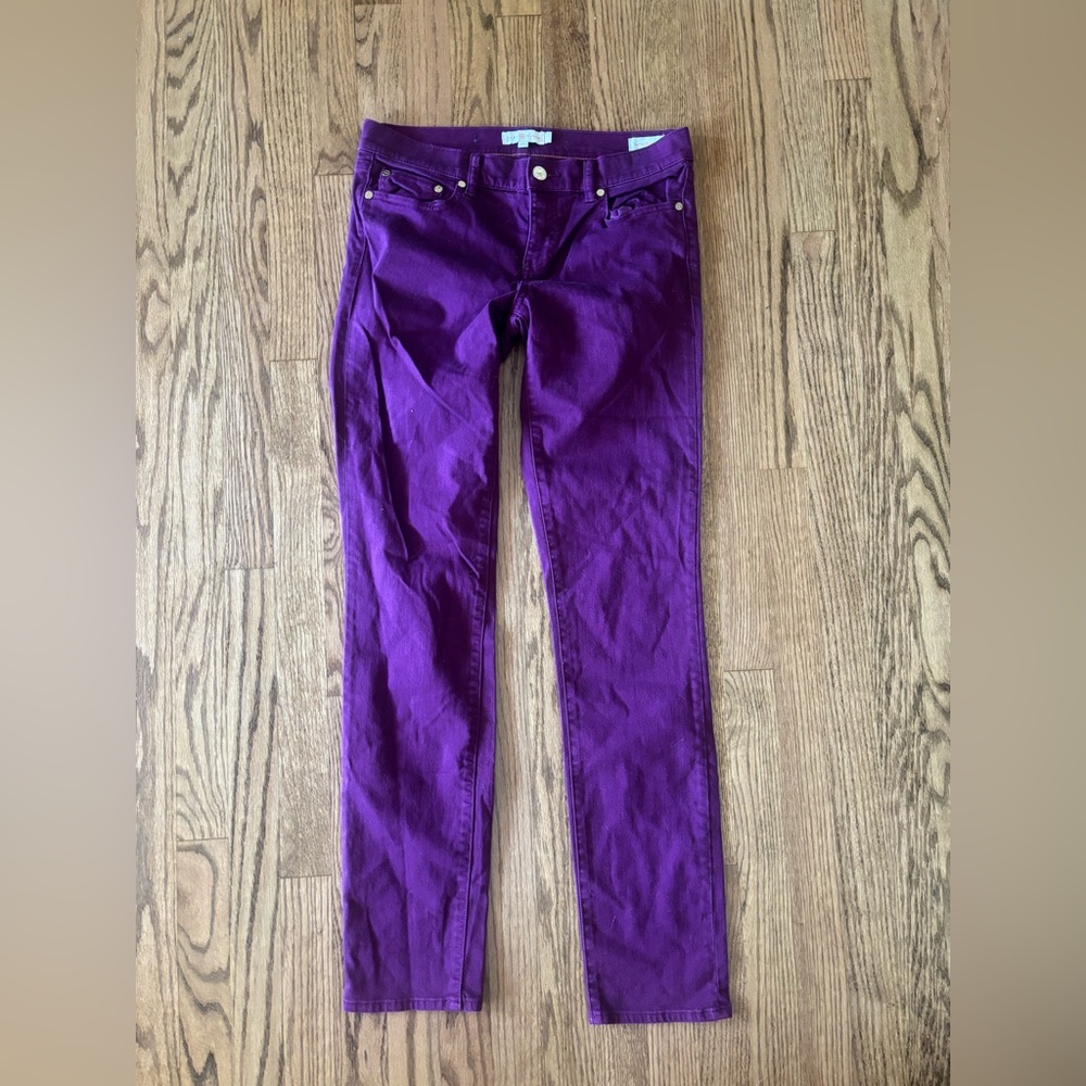 Tory Burch Purple Skinny Jeans Vibrant Denim